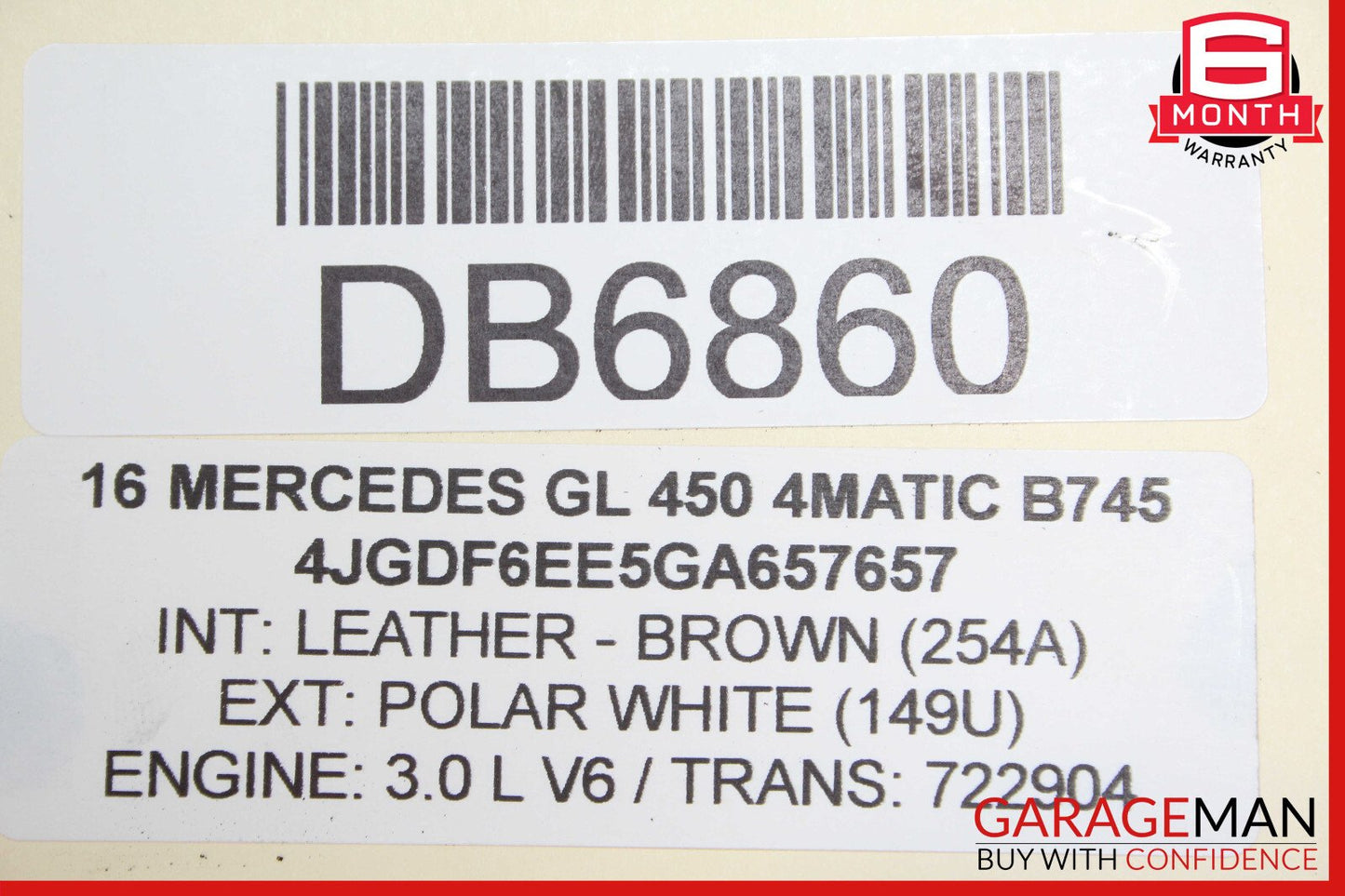 13-19 Mercedes X166 GL450 GL550 Fuel Gas Tank Reservoir Assembly OEM