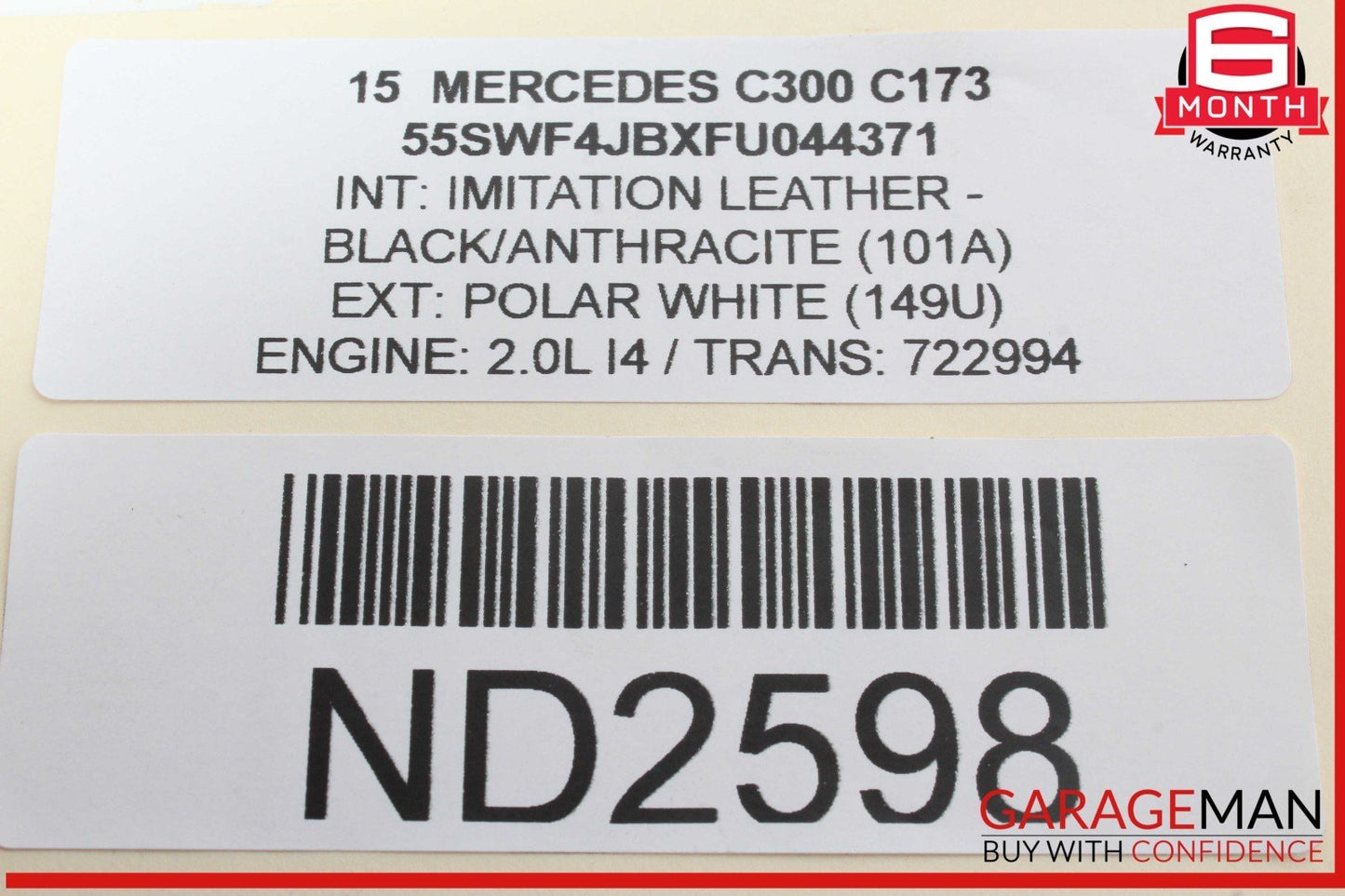 15-20 Mercedes W205 C300 Front Windshield Wiper Motor Linkage 2058200740 OEM