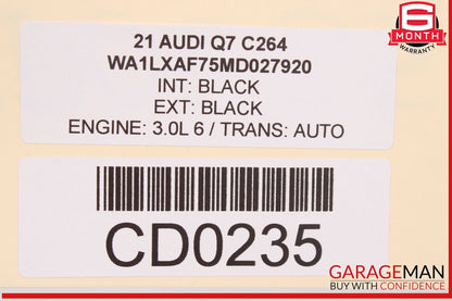 20-24 Audi Q7 Rear 2rd row Right Seat Cushion Assembly OEM