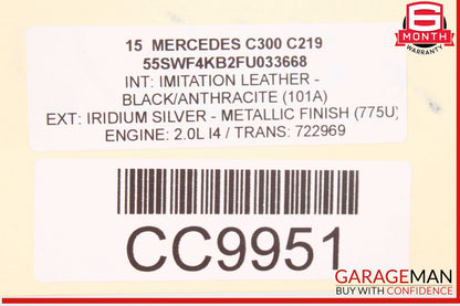 15-18 Mercedes W205 C300 AWD Rear Driveshaft Drive Axle Propeller Shaft Assembly