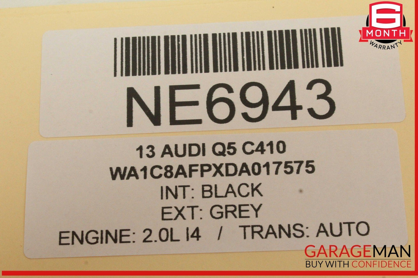 09-18 Audi Q5 S6 SQ5 Rear Right Passenger Side Window Regulator Motor 8K0959812A