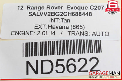 12-19 Range Rover Evoque Front Right Side Spindle Knuckle w/ Brake Rotor Disc