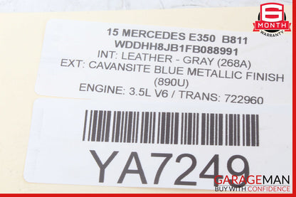 10-17 Mercedes W212 E350 Front Right Side Exterior Door Handle Keyless Go OEM