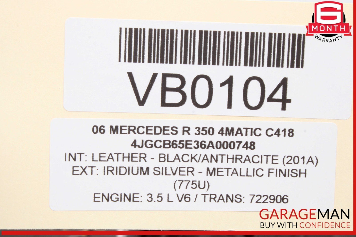 06-10 Mercedes W251 R350 4MATIC Front Right Side Door Rear View Mirror OEM