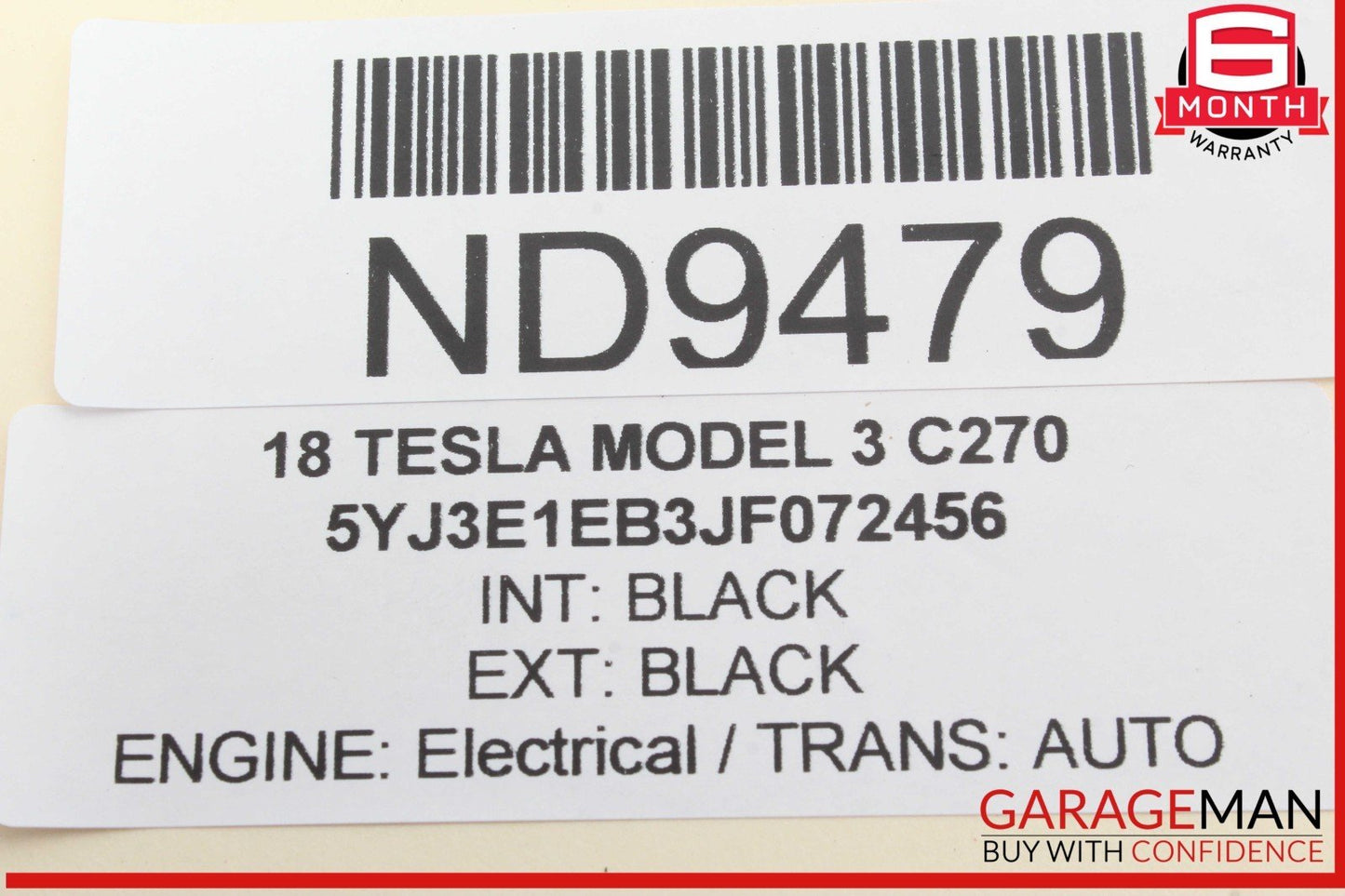 17-23 Tesla Model 3 Front Right Passenger Side Dash Knee Airbag Air Bag OEM