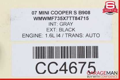 07-10 Mini Cooper S 6 Speed Manual Transmission Gearbox OEM