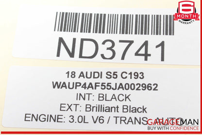 17-24 Audi S5 RS5 A4 Front Left Driver Side Exterior Door Handle Black OEM