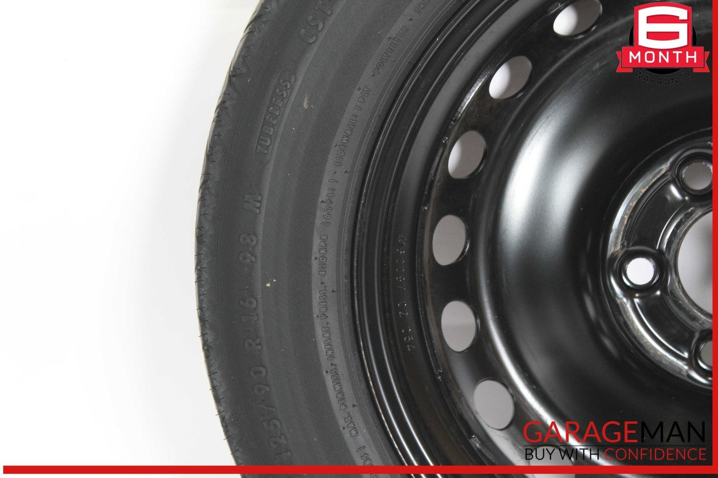 08-14 Mercedes W204 C180 C300 Emergency Spare Tire Donut Wheel Rim 125 90 16"