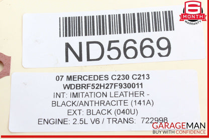 05-13 Mercedes W203 C230 ML350 Front Left Side Engine Timing Chain Cover Plate