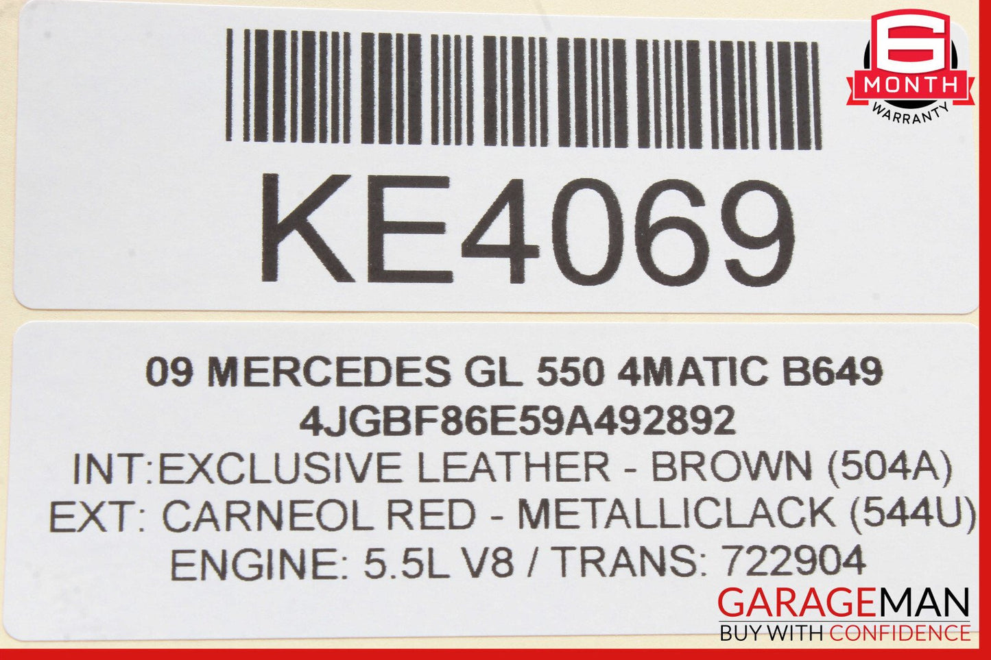 07-12 Mercedes X164 GL550 GL450 Third Seat Row Power Folding Control Module OEM