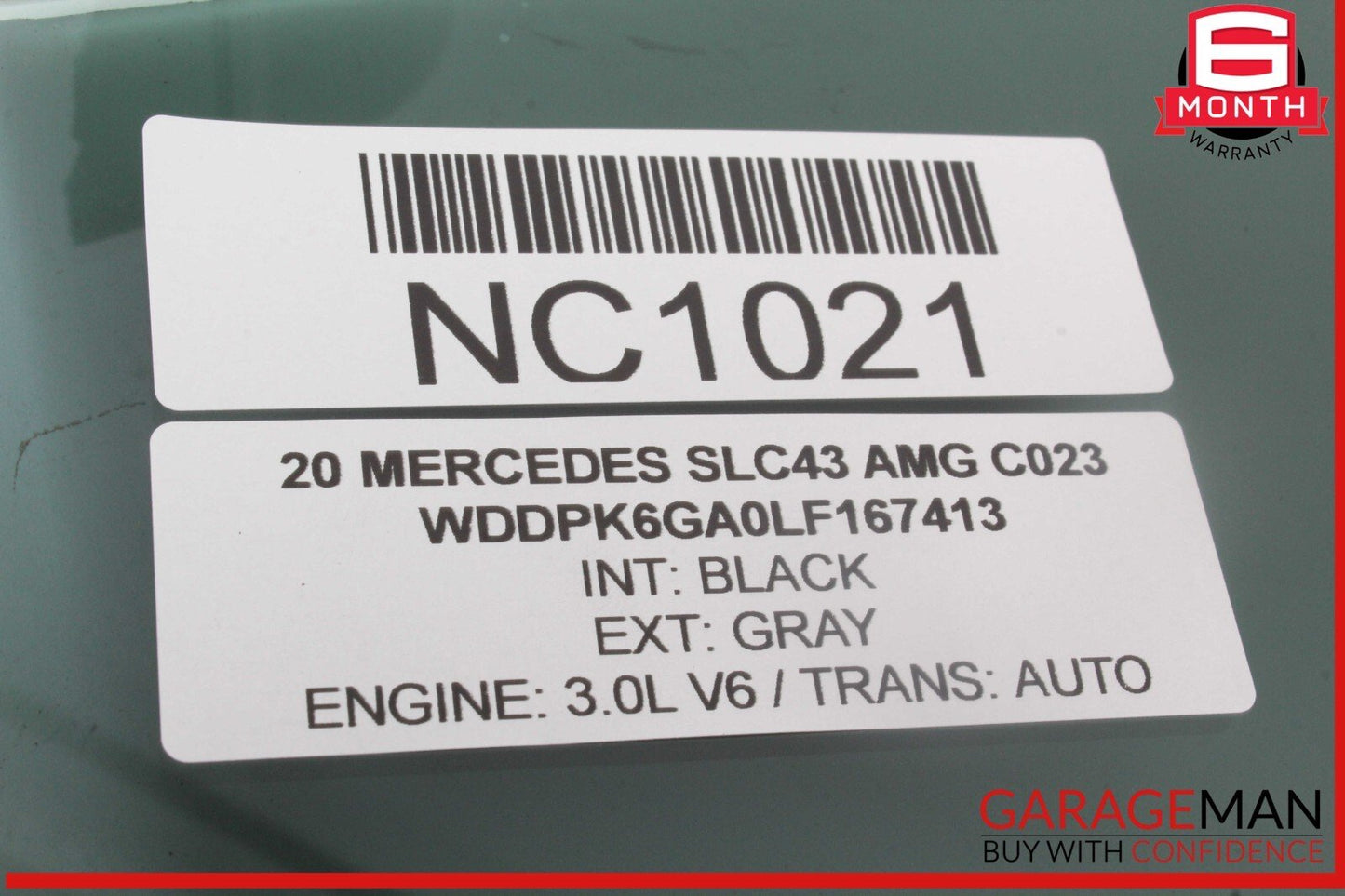 12-20 Mercedes R172 SLC43 AMG Front Right Passenger Side Door Window Glass OEM