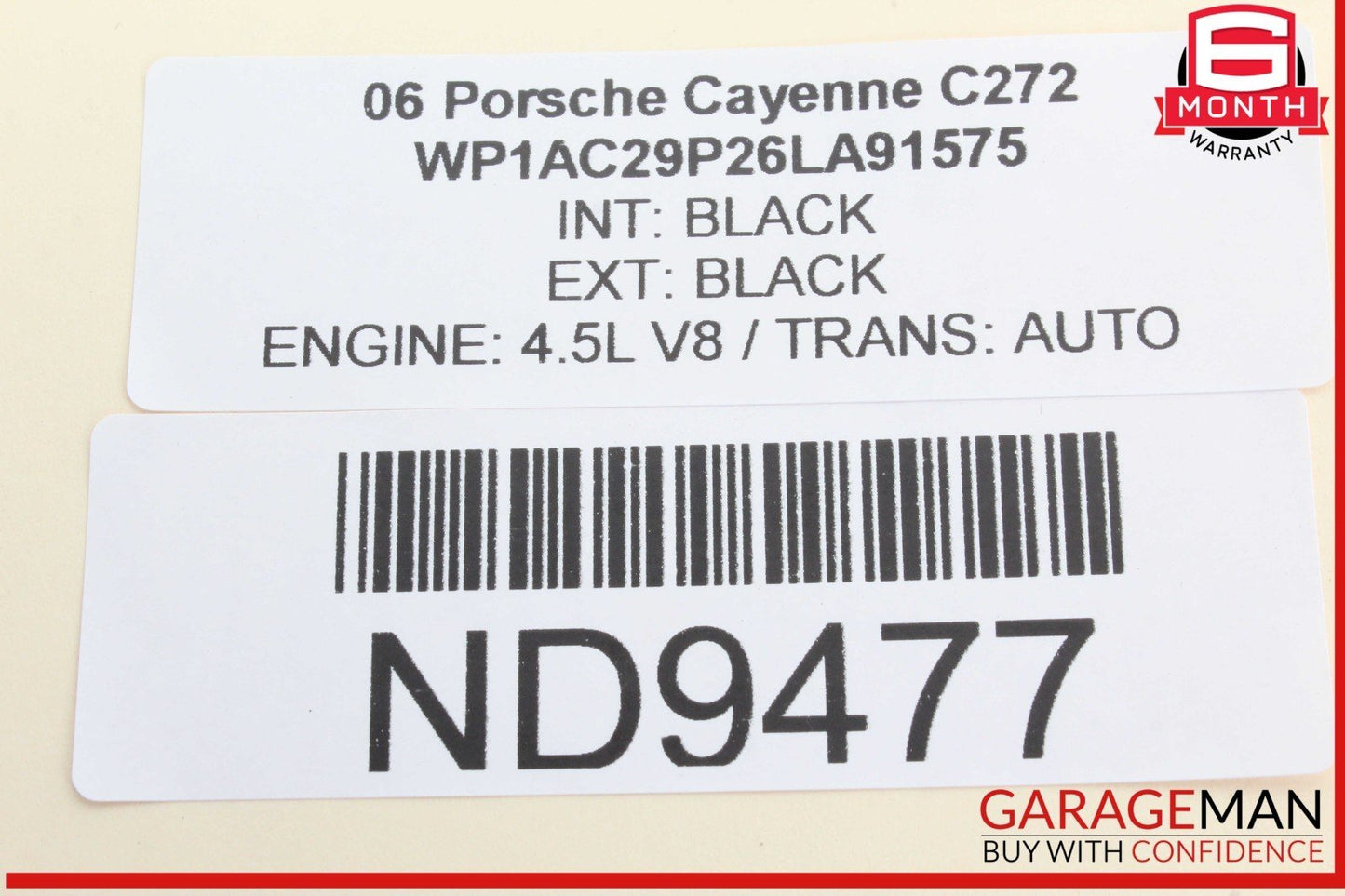 03-10 Porsche Cayenne 955 957 Front Right Side Sunvisor Sun Visor Shade OEM
