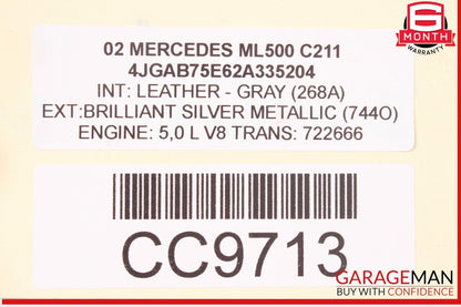 98-05 Mercedes W163 ML500 ML320 Rear Diff Differential Axle Carrier Assembly OEM