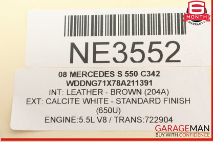 07-13 Mercedes W221 S550 S600 Lower Radiator Core Support Headlight Bracket OEM