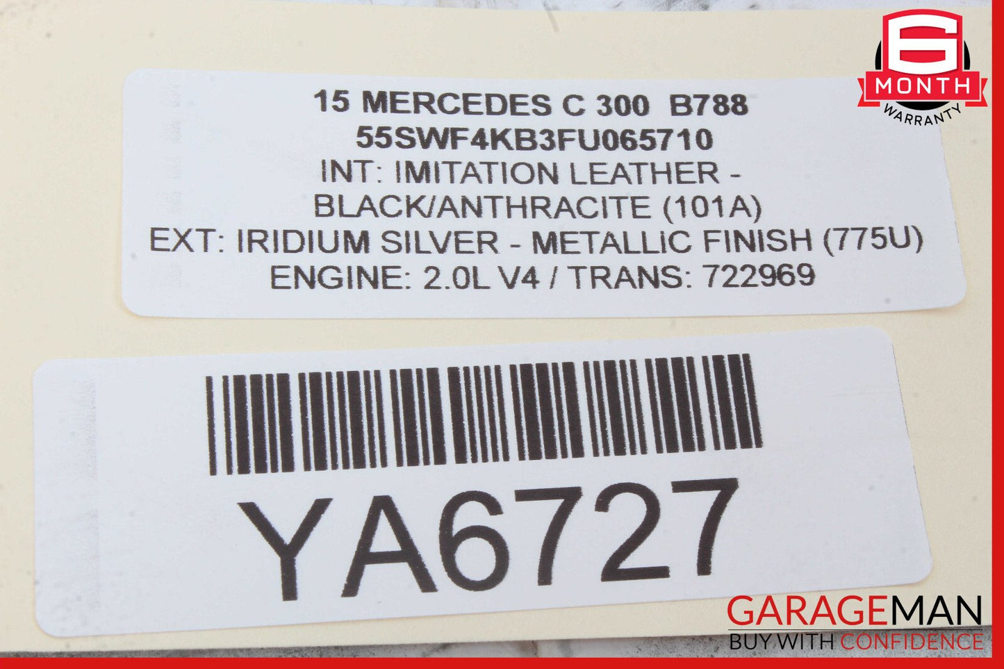15-18 Mercedes W205 C300 Center Console Trim Bezel OEM