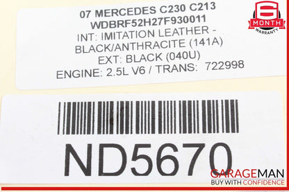 05-13 Mercedes W203 C230 ML350 Front Right Engine Timing Chain Cover Plate OEM