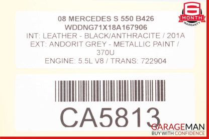 07-13 Mercedes W221 S350 S600 Rear Center Console A/C Air Vent Grille Trim Assy