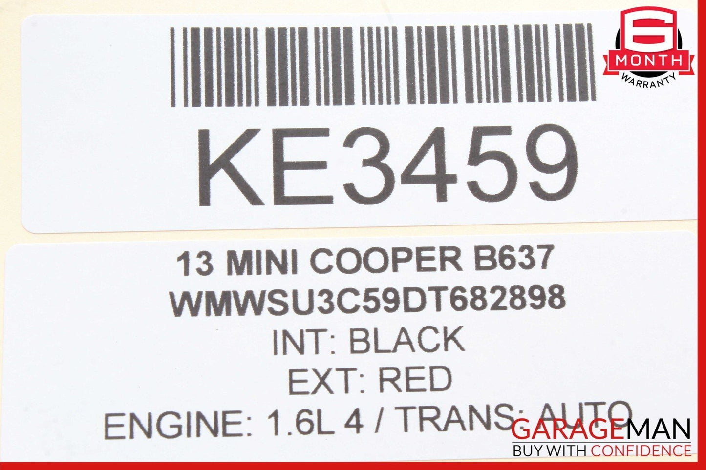 07-13 Mini Cooper Seat Belt Retractor Rear Left Driver Side 601030300 OEM