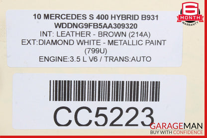 10-13 Mercedes W221 S400 Hybrid 7 Speed Auto Automatic Transmission 722.950 114k