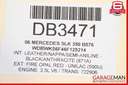 05-11 Mercedes R171 SLK350 Front Right Side Top Upper Seat Cushion OEM