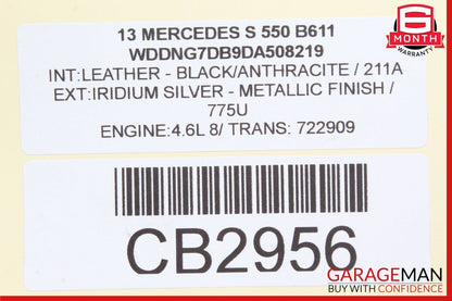 11-14 Mercedes W216 CL550 S550 4.7L Front Left Side Engine Exhaust Pipe OEM
