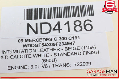 08-17 Mercedes W204 C300 C250 SLK350 Front Left Side Spindle Knuckle Hub OEM