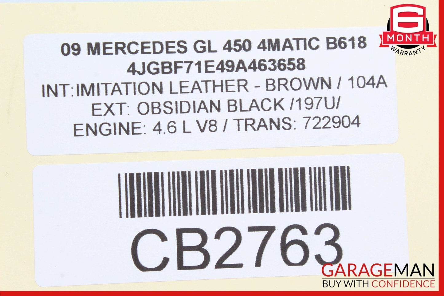 06-13 Mercedes X164 GL450 Trunk Tailgate Lock Latch Actuator 1647400735 OEM