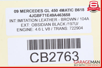 06-13 Mercedes X164 GL450 Trunk Tailgate Lock Latch Actuator 1647400735 OEM