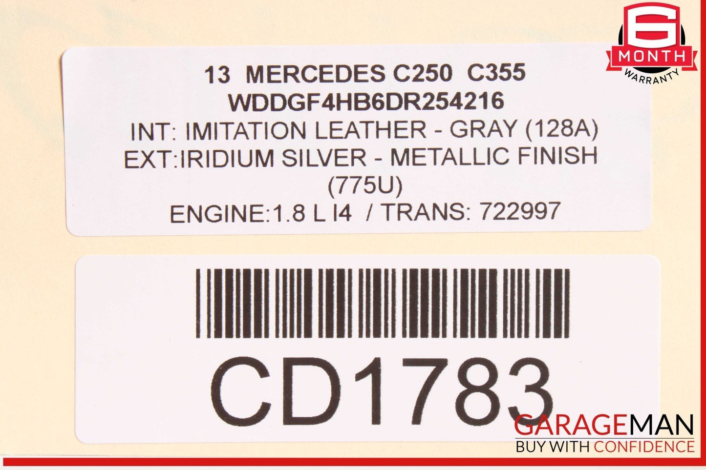 08-14 Mercedes W204 C250 C350 Front Bumper Reinforcement Bar OEM