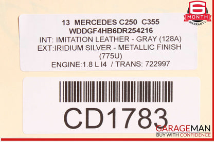 08-14 Mercedes W204 C250 C350 Front Bumper Reinforcement Bar OEM
