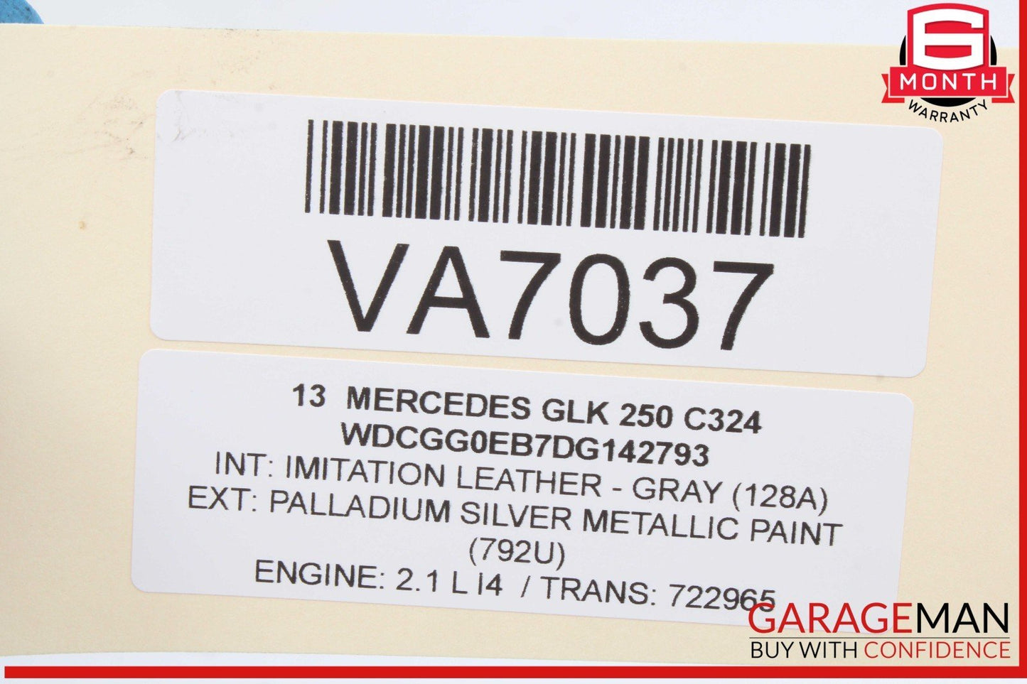 13-15 Mercedes X204 GLK250 Engine Fuel Injector Rail Bosch 6510701595 OEM