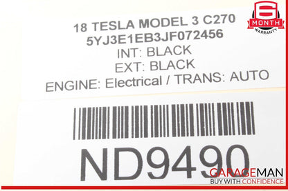 17-23 Tesla Model 3 Rear Trunk Release Handle w/ Backup Camera 109594965D OEM
