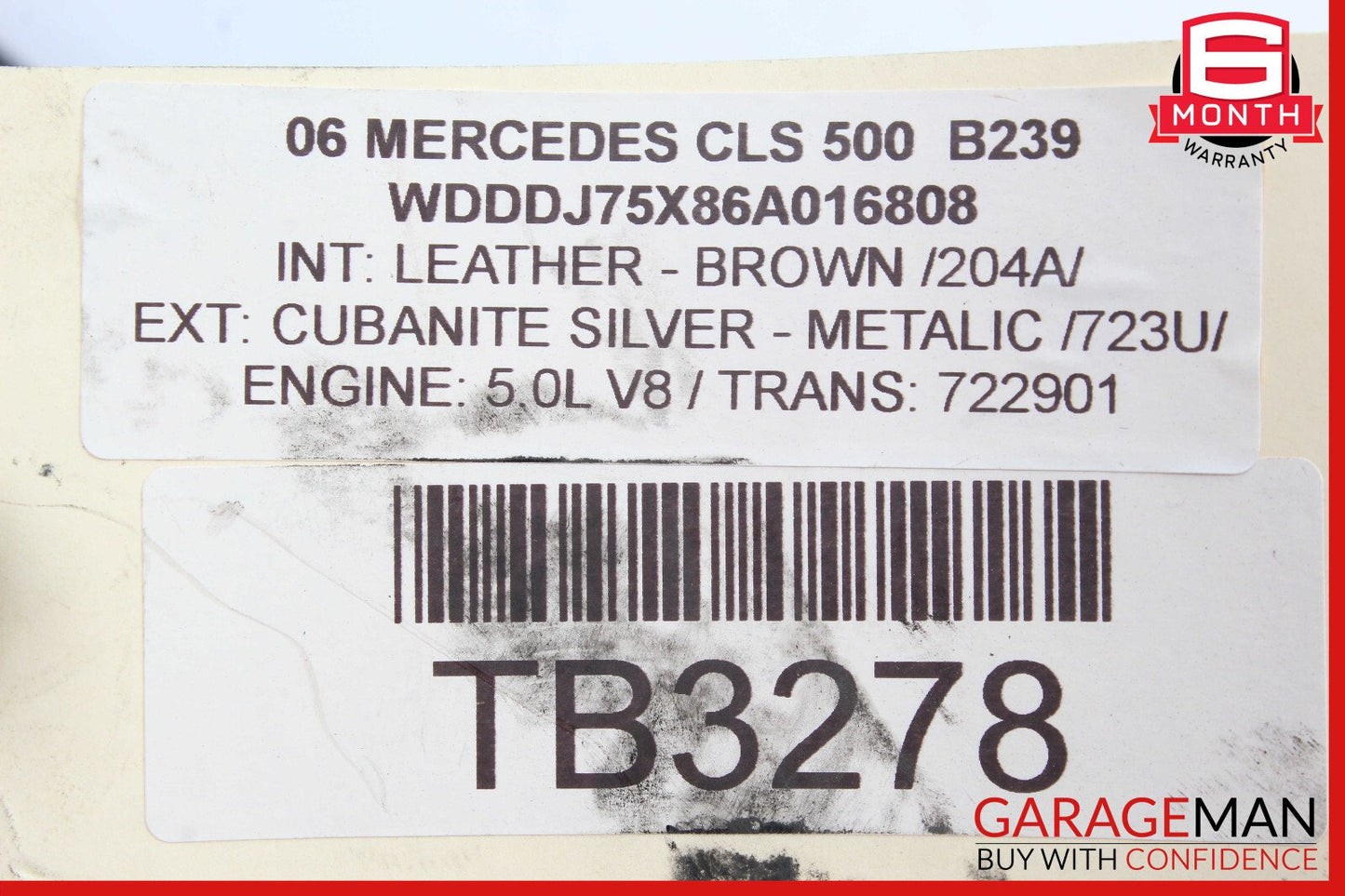 06-11 Mercedes W219 CLS550 Headlight Support Bracket Left Driver Side OEM
