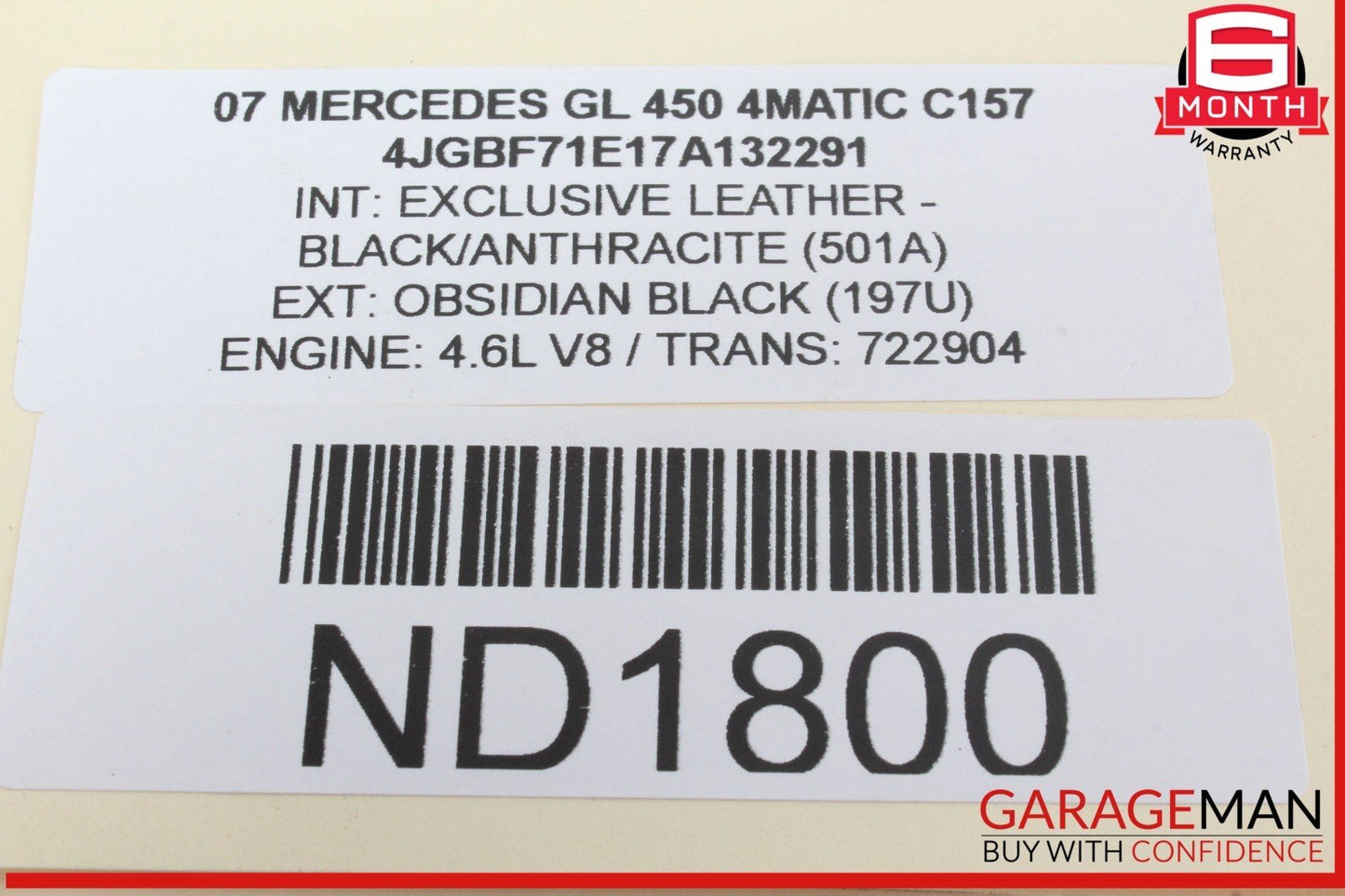 03-12 Mercedes X164 GL450 4MATIC ML350 Front Right Side Seat Control Module OEM