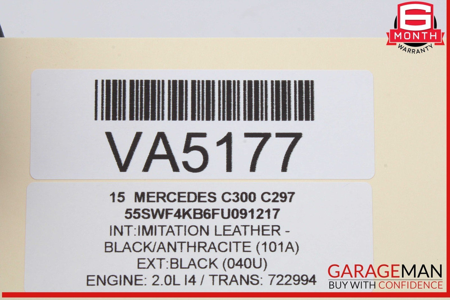 15-20 Mercedes W205 C300 Right Side Exterior Door Handle Keyless Go OEM