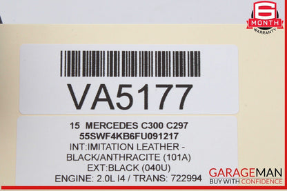 15-20 Mercedes W205 C300 Right Side Exterior Door Handle Keyless Go OEM