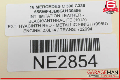 15-18 Mercedes W205 C300 C400 C350e Rear Trunk SAM Control Module Unit OEM