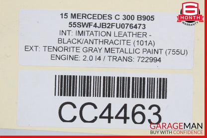 15-16 Mercedes W205 C300 C350e Front Left Side Interior Door Panel Trim Assy OEM