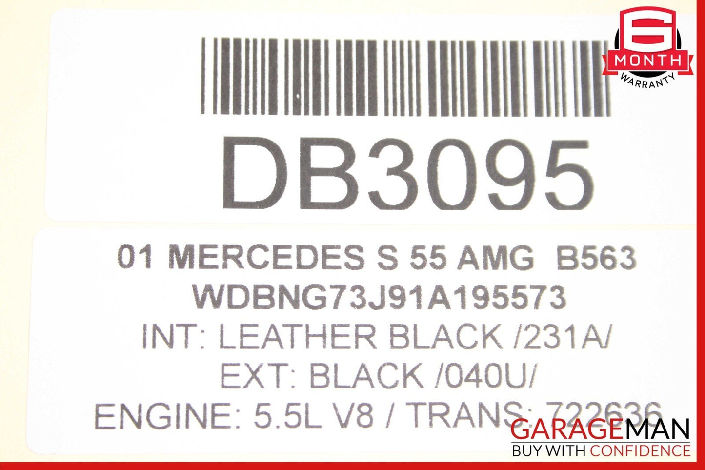 01-02 Mercedes W215 CL55 S55 AMG 5.5L Complete Engine Motor Block Assembly 197k