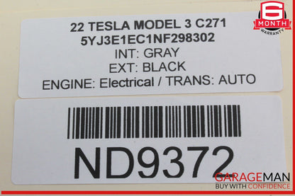 20-25 Tesla Model 3 Rear Left Driver Side Exterior Door Handle OEM