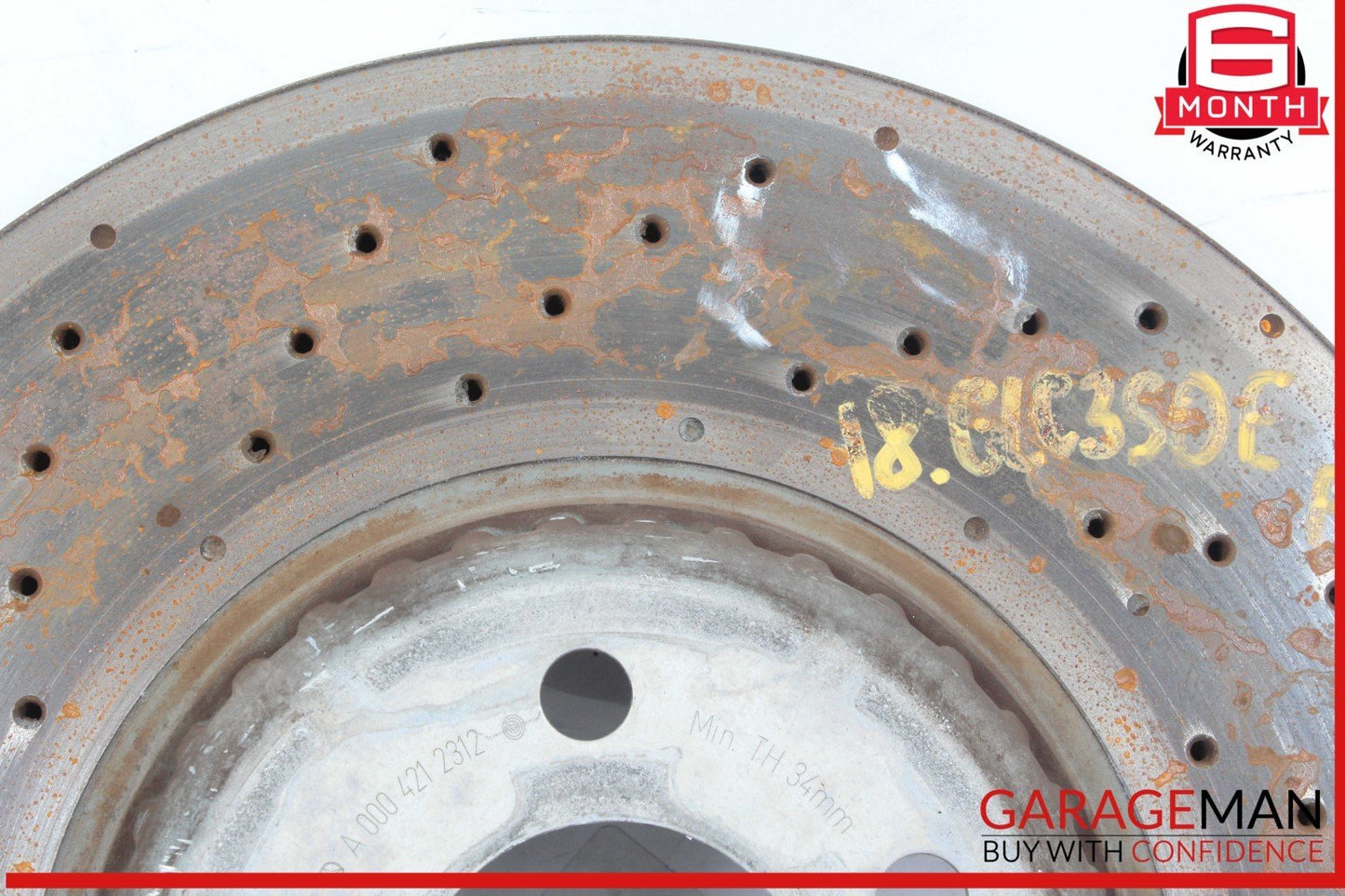 18-20 Mercedes X253 GLC350e Front Left and Right Side Brake Disc Rotor Set of 2