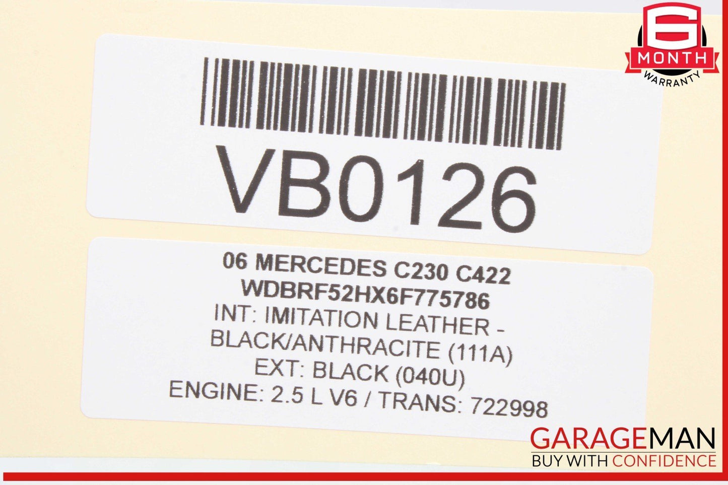 01-07 Mercedes W203 C230 Front Right Side Exterior Door Handle Black OEM