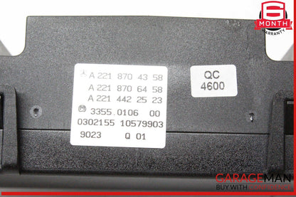 07-14 Mercedes W221 S550 CL550 S65 AMG A/C AC Heater Climate Control Switch OEM