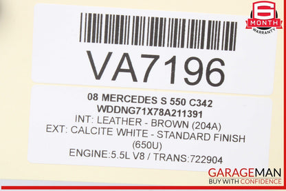 07-09 Mercedes W221 S550 CL550 CL600 Rear Trunk SAM Fuse Box Module Assembly OEM