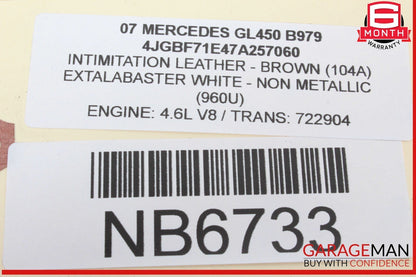 07-09 Mercedes X164 GL450 Rear Right Side Taillight Tail Light Lamp OEM