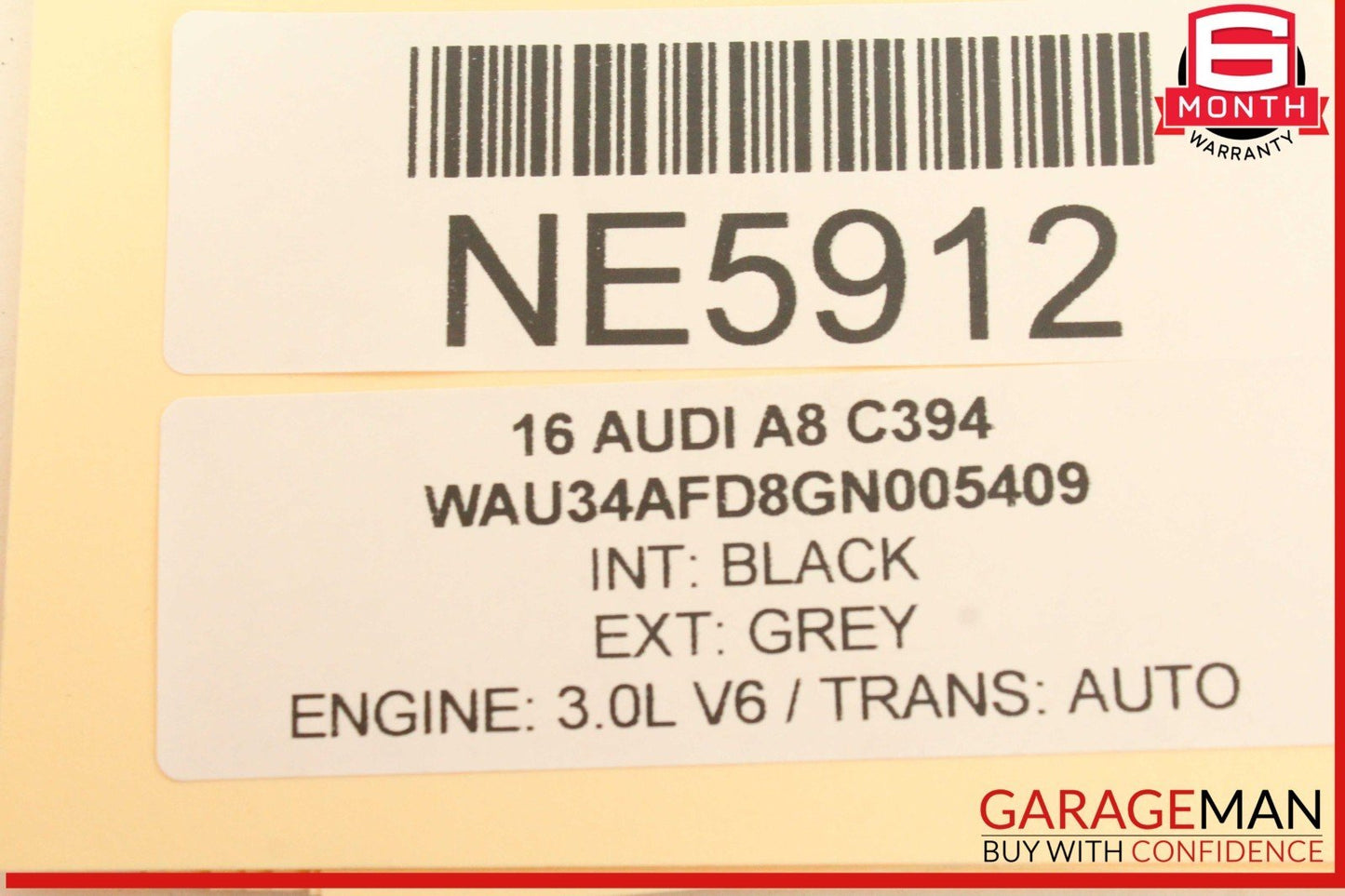 15-18 Audi A8 S8 Rear Left Driver Side Inner Tail Light Lamp 4H0945093J OEM