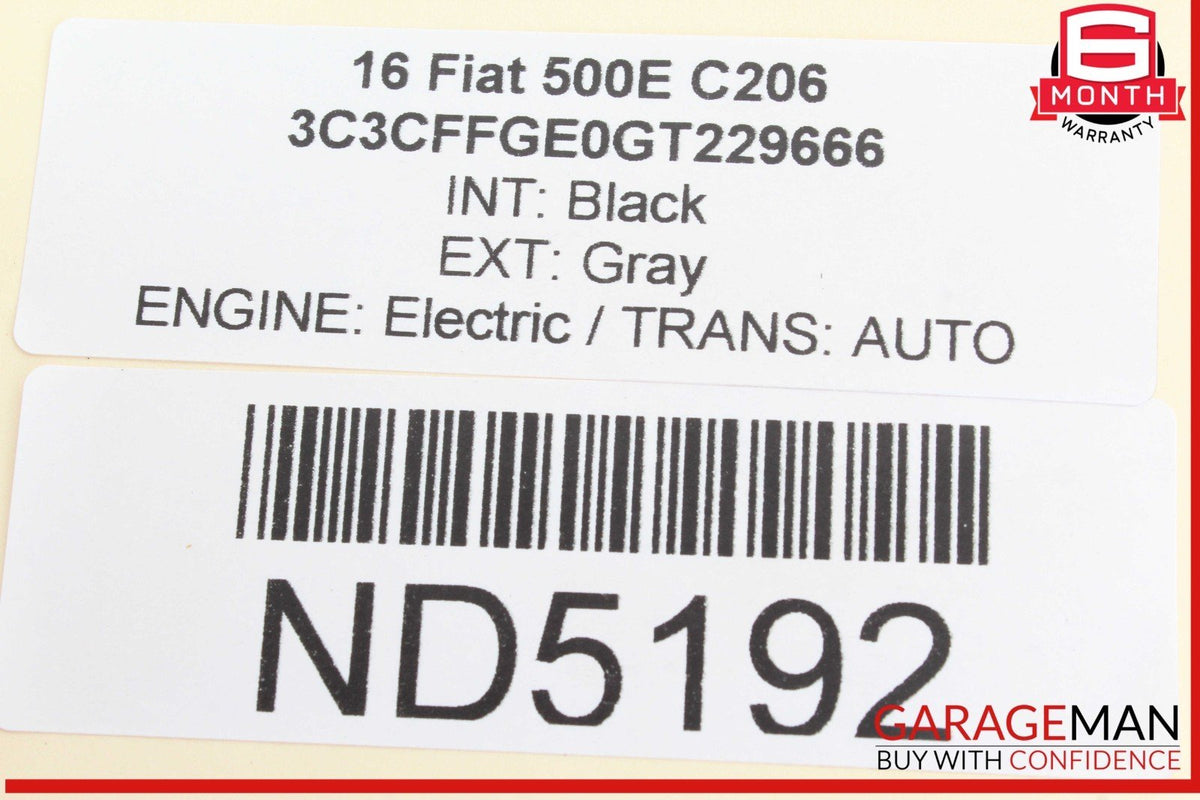 12-17 Fiat 500E Radiator Shroud Upper Seal Cover Panel 52014585AC OEM