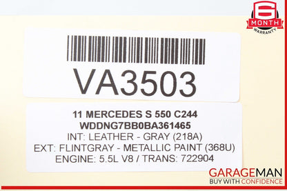 10-13 Mercedes W221 S550 S63 AMG Front Hood Radiator Grill Grille Trim Cover OEM