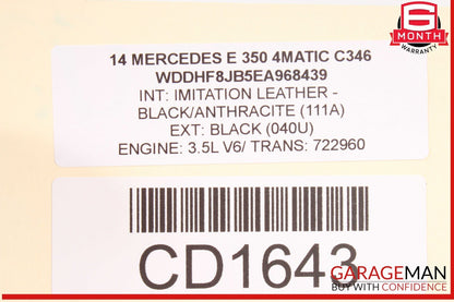 14-16 Mercedes W212 E350 E400 E550 Sport AMG Rear Bumper Cover Assembly OEM