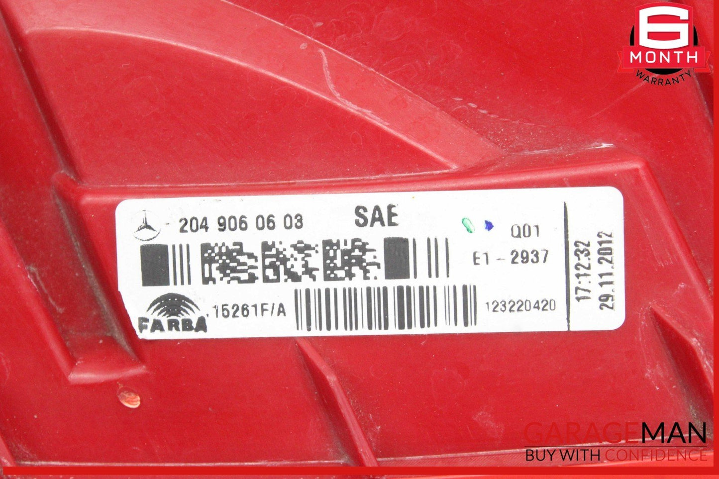 12-14 Mercedes W204 C250 CGI Rear Left Driver Side Tail Light Lamp LED OEM